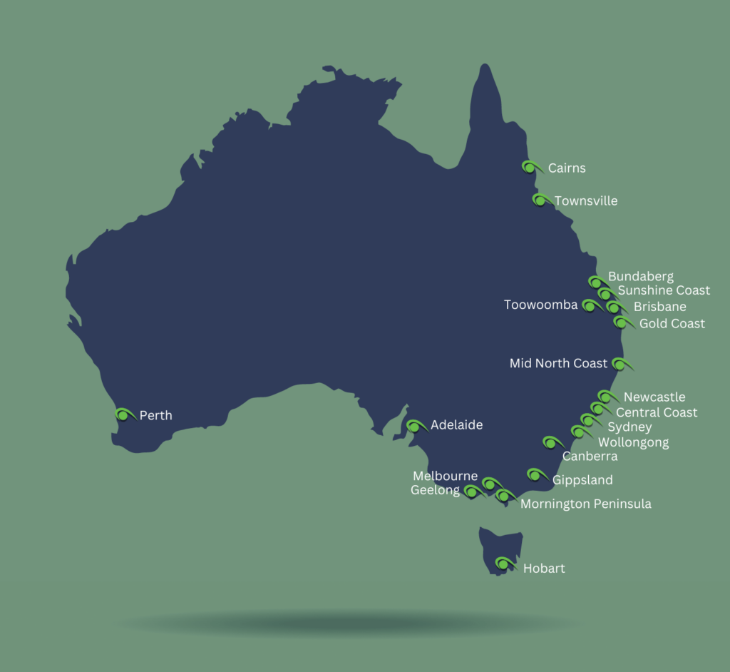 Australian Locations Map